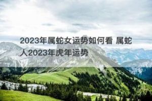 属蛇人2023年全年运势 2023年属蛇的财运