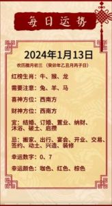 2024年10月12日十二生肖三大运势预测