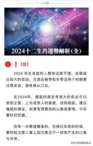 2024年10月31日十二生肖运势报道