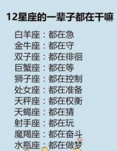 十二星座11月运势：白羊、金牛、双子、巨蟹、狮子、处女