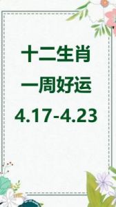 周运：十二生肖（2024年12月16日至12月22日）本周运势预报