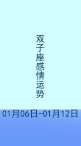 星座女神：双子座2025年1月感情运势