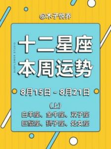 周运：苏珊米勒每周星座运势（12.8-12.14）