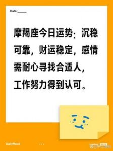 魔羯座、12月30日、今日运势