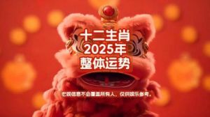 2025年通盛及生肖运势：1月30日