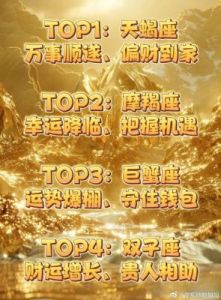 四大星座财运与事业齐飞，财神庇佑即将迈入12月！