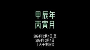 2024年甲辰年丙子月的运势分析