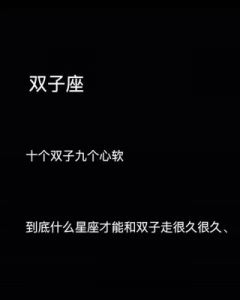 双子座的性格特点与最佳配对对象探索