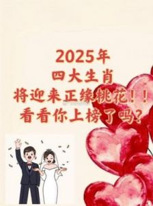 2025年桃花运最旺生肖，哪些属相将在这一年收获感情幸福