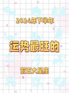 2024年四大星座：福运亨通、财源广进，轻松赚大钱！